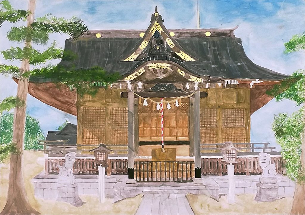 「八幡宮」裏館小学校　６年　長野　颯花